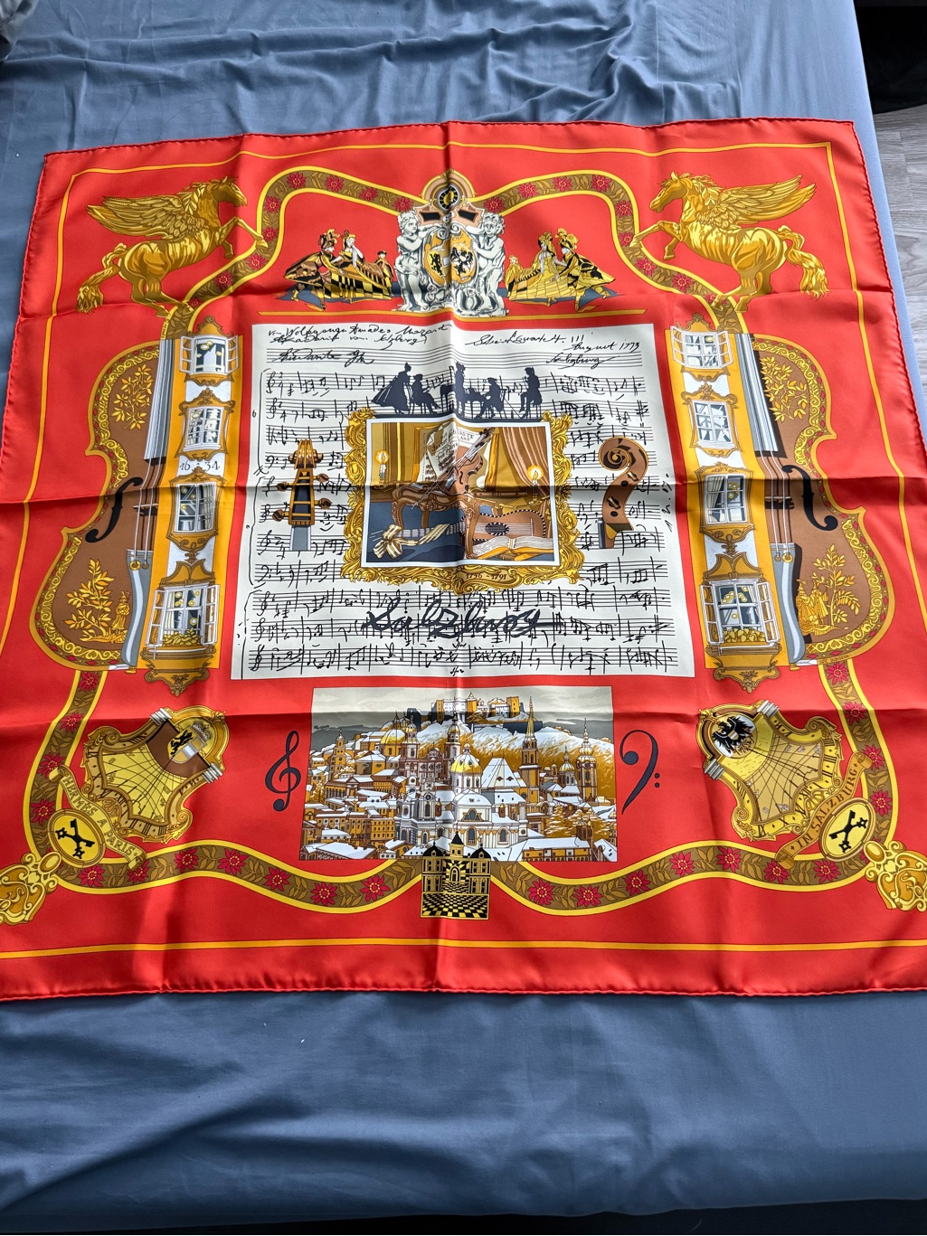 Hermes Salzburg Silk Scarf 90 Cm